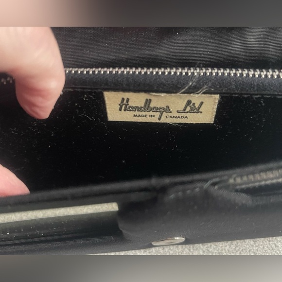 Vintage Handbags Ltd Of Canada Black Fabric Clutch Bag - Picture 10 of 15